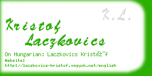 kristof laczkovics business card